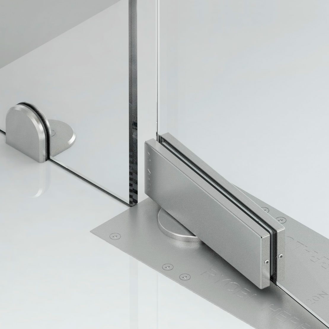 Herrajes en acero inoxidable para barandal y cancelería